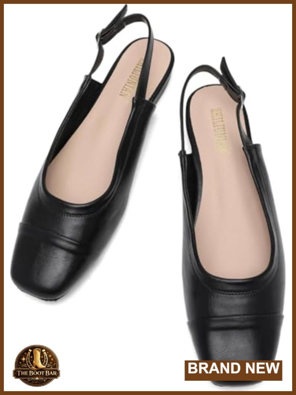 Women's Square Toe Slingback Low Heel Pumps Buckle Dressy Casual Office Shoes
